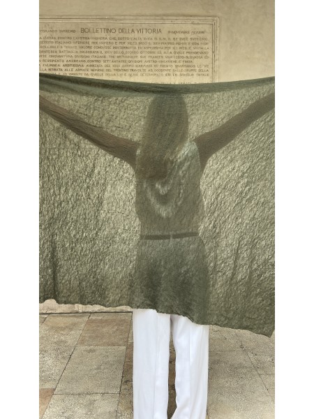 Stola In Puro Cashmere Military