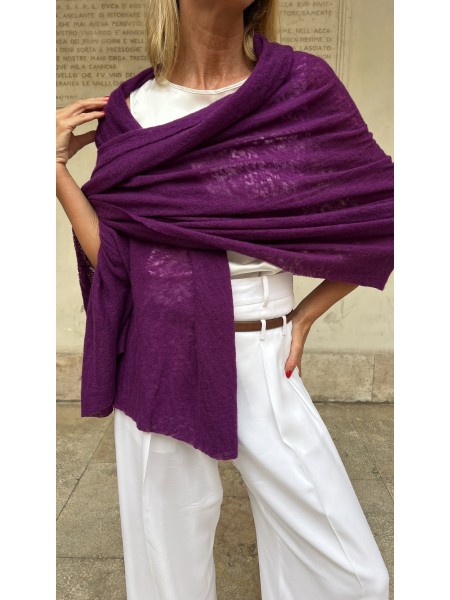 Stola In Puro Cashmere Uva