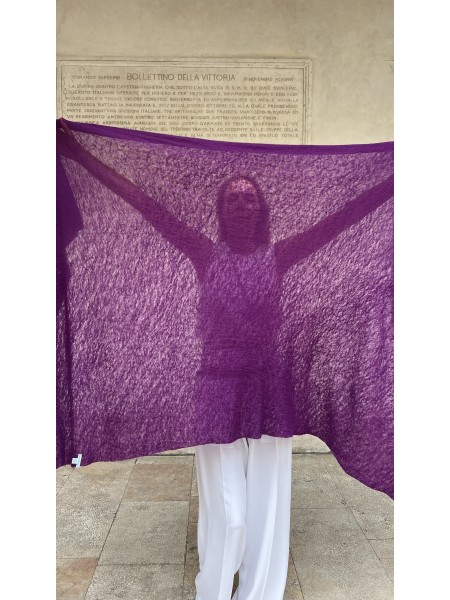 Stola In Puro Cashmere Uva