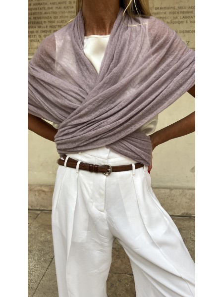 Stola in puro cashmere Malva