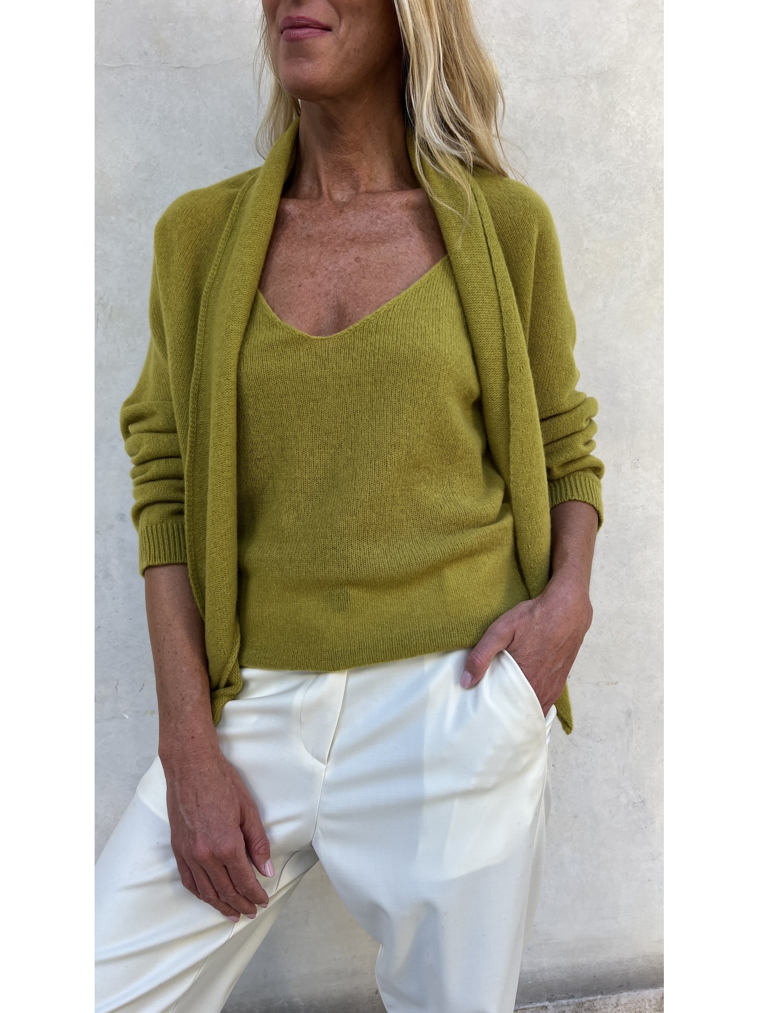 Cardigan Nuvola Azo Green 2