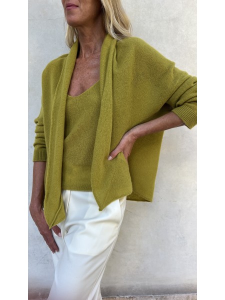 Cardigan Nuvola Azo Green