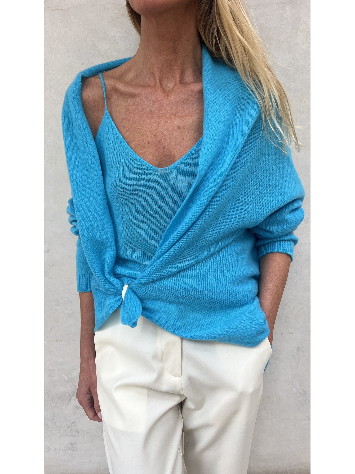 Cardigan Nuvola Cerulean Blue