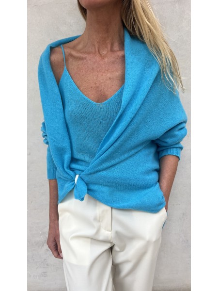 Cardigan Nuvola Cerulean Blue