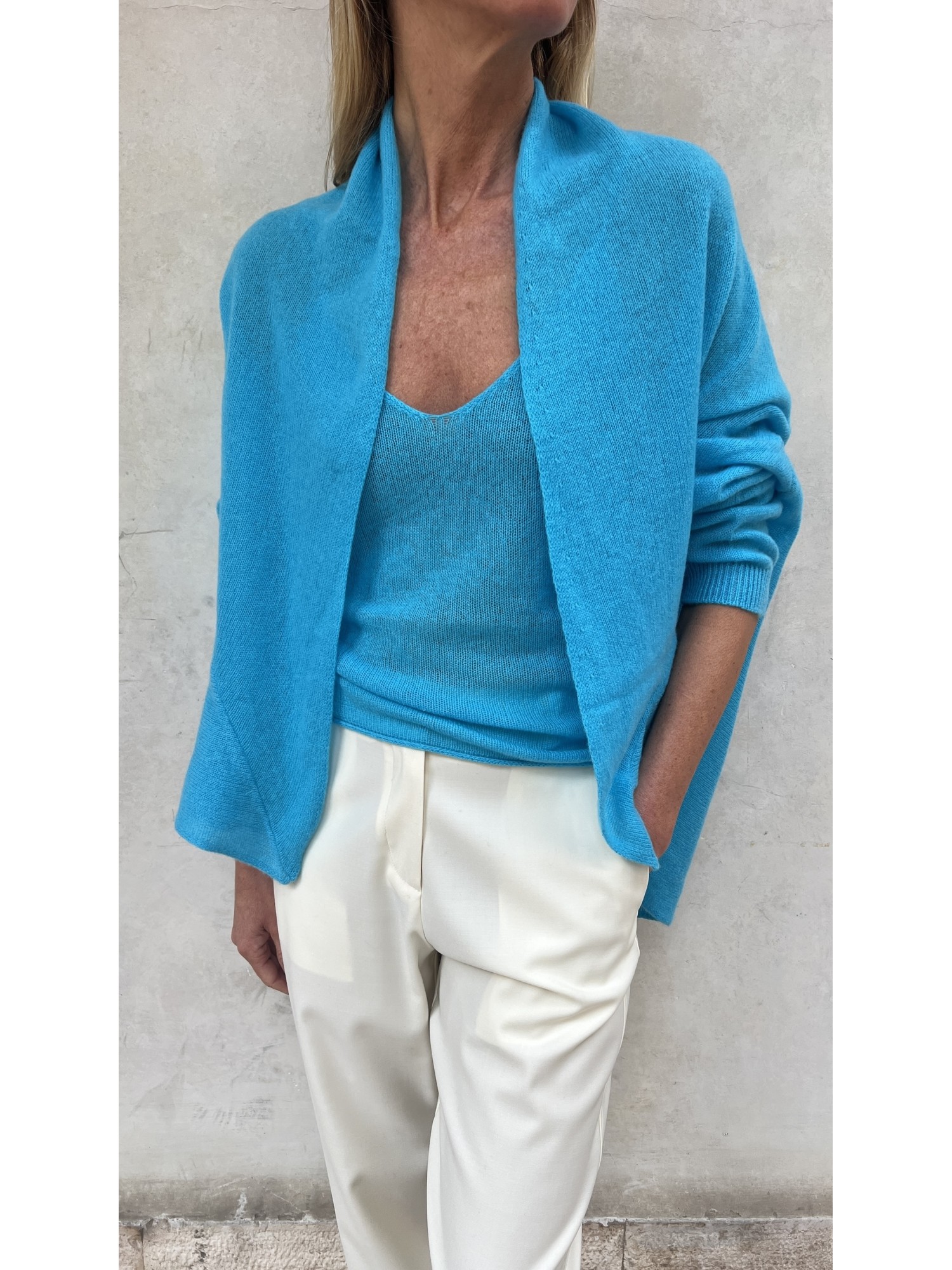 Cardigan Nuvola Cerulean Blue 2