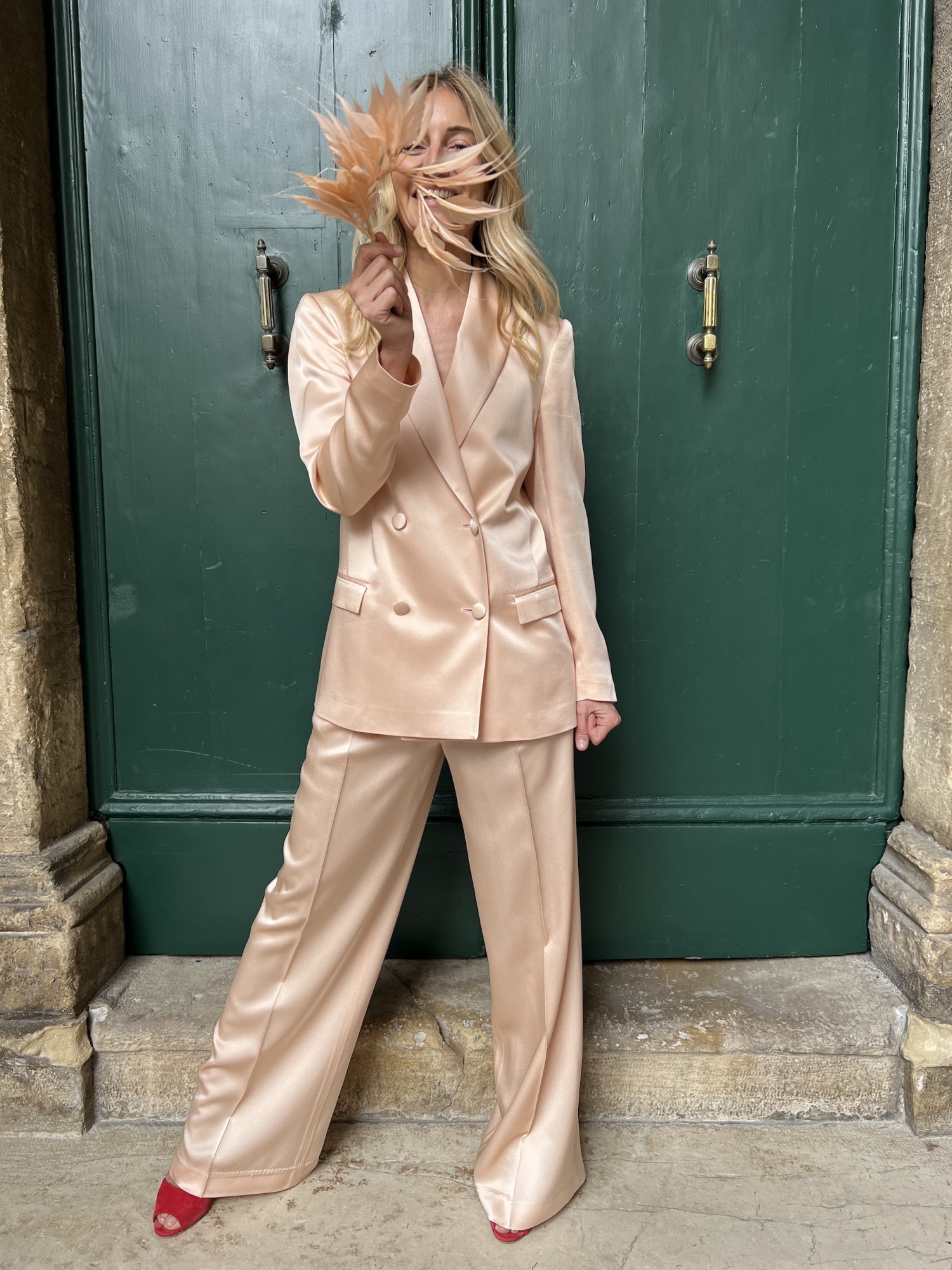 Pantalone BV in cady Cipria