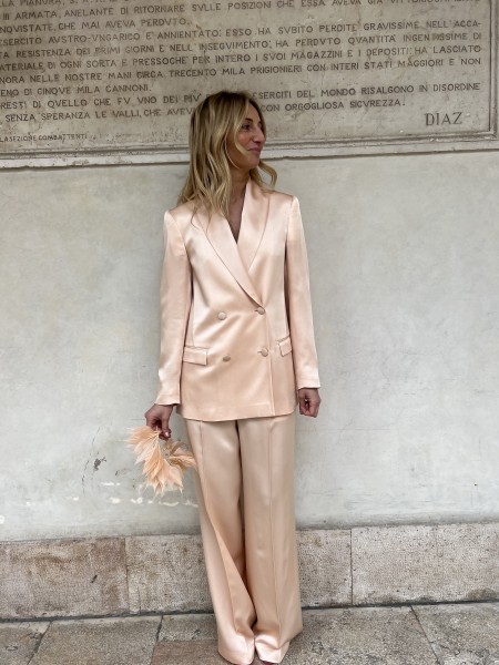 Pantalone BV in cady Cipria