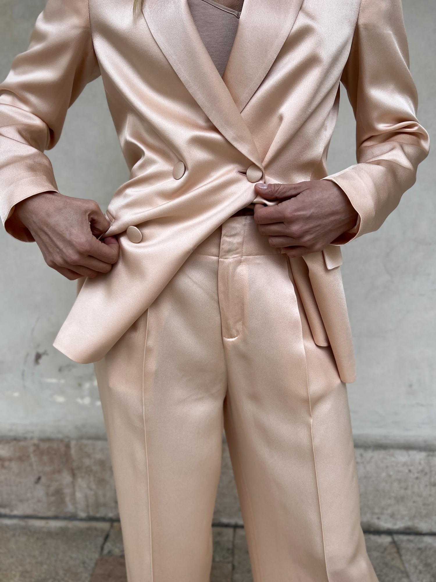 Pantalone BV in cady Cipria